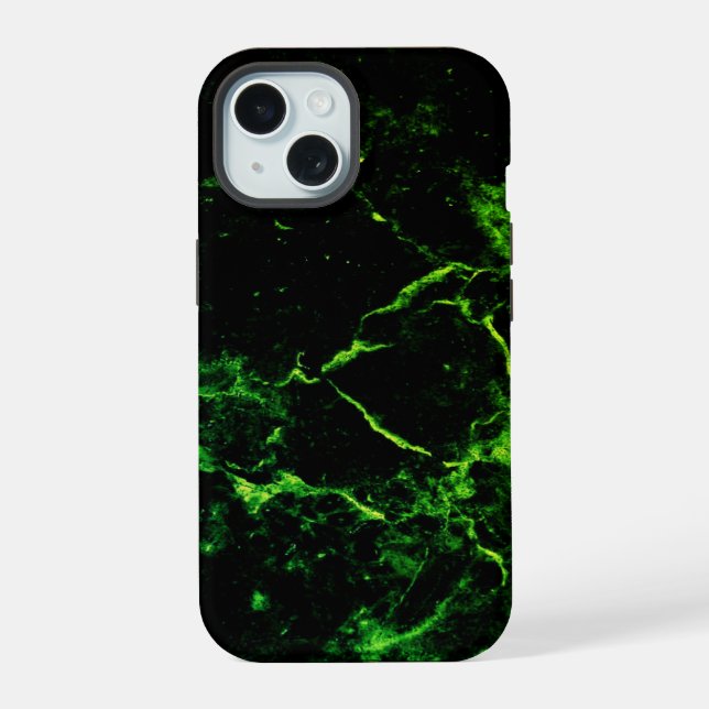 Black and Green Abstract Custom Phone Case (Back)