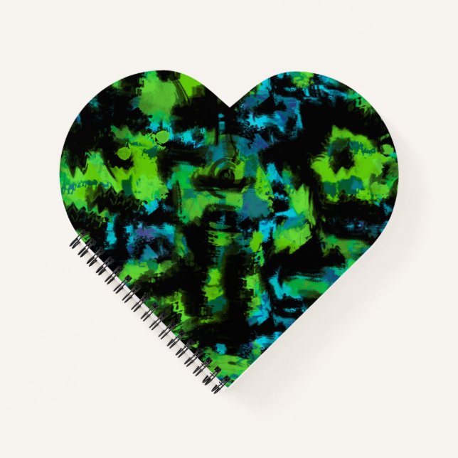 Black and green abstract notebook (Front)