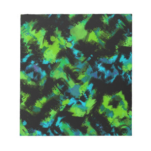 Black and green abstract notepad