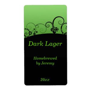 Black and Green Beer Label