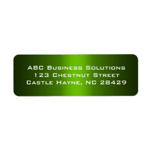 Black and Green Business Return Address Sticker