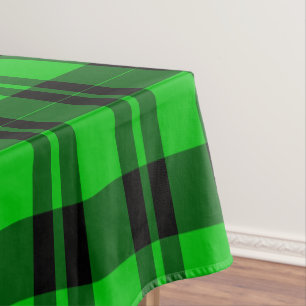 Black and Green Check retro Design Tablecloth