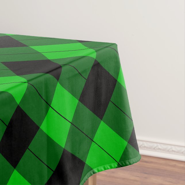 Black and Green Check Tablecloth (In Situ)