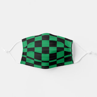 Black And Green Checker Face Masks
