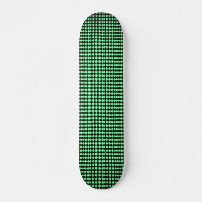  Black and Green Computer Code #3 Skateboard (Front)