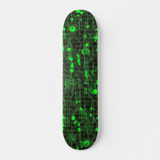  Black and Green Computer Code #5 Skateboard