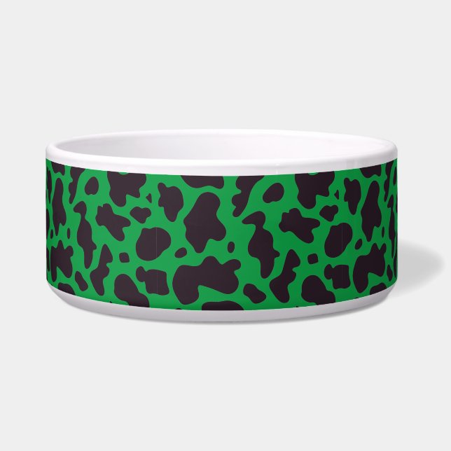Black and green Cow Pattern Print (Front)