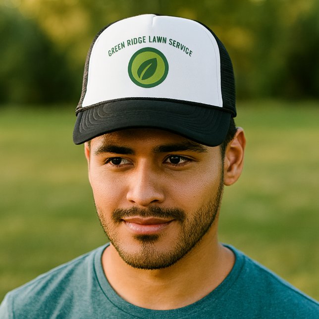 Black and Green Lawn Care Professional Trucker Hat (Creator Uploaded)