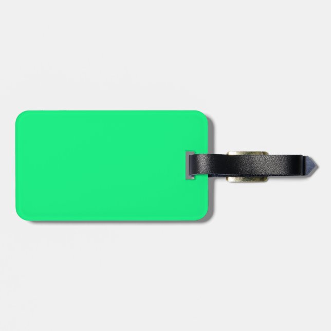Black and Green Luggage Tag (Back Horizontal)