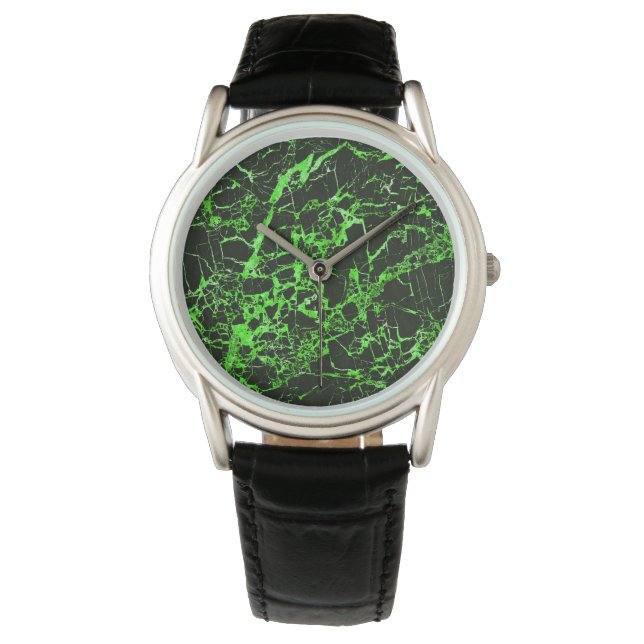 Black and Green Marble, Watch (Front)