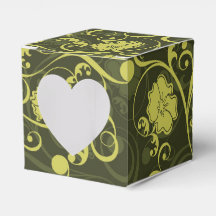 Black and Green Nature Illustrated Floral Pattern