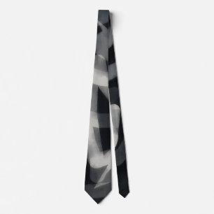 Black and Grey Abstract Artsy Tie