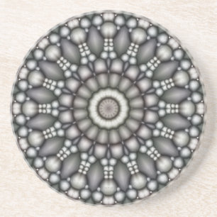 Black And Grey Abstract Coaster