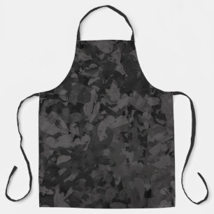 Black And Grey Abstract Graphic Art Design Apron