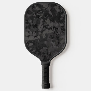 Black And Grey Abstract Graphic Art Design Pickleball Paddle