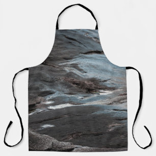 Black and grey abstract painting apron