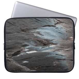 Black and grey abstract painting laptop sleeve