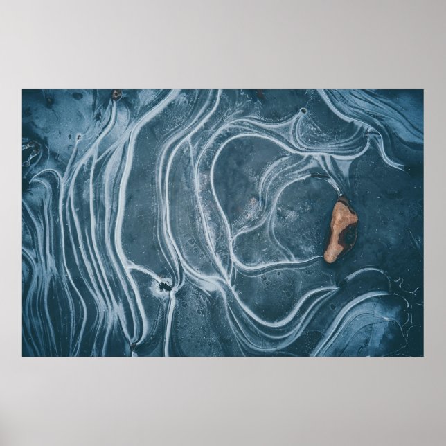 Black and grey abstract painting poster (Front)