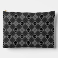Black and Grey Alien Argyle Pattern