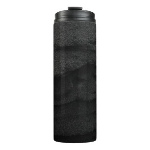 Black and grey area rug thermal tumbler