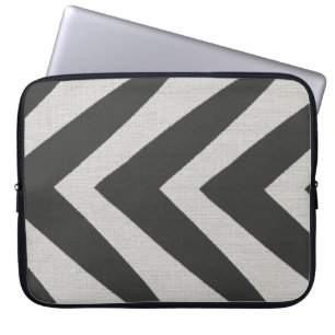 Black and Grey Arrow Heads African Print Laptop Sleeve