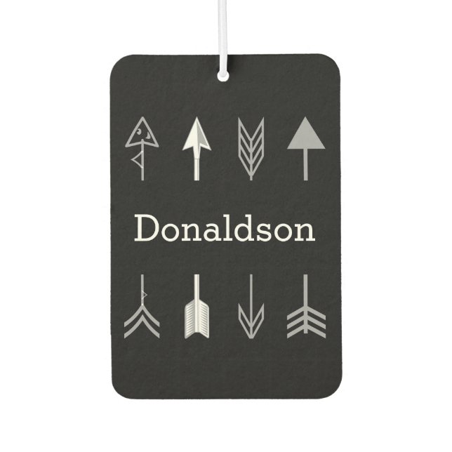 Black and Grey Arrows Car Air Freshener (Front)
