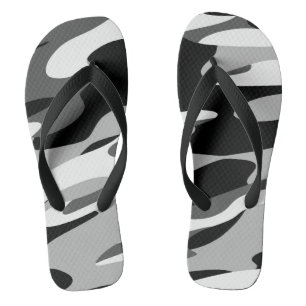 black and grey camo abstract thongs