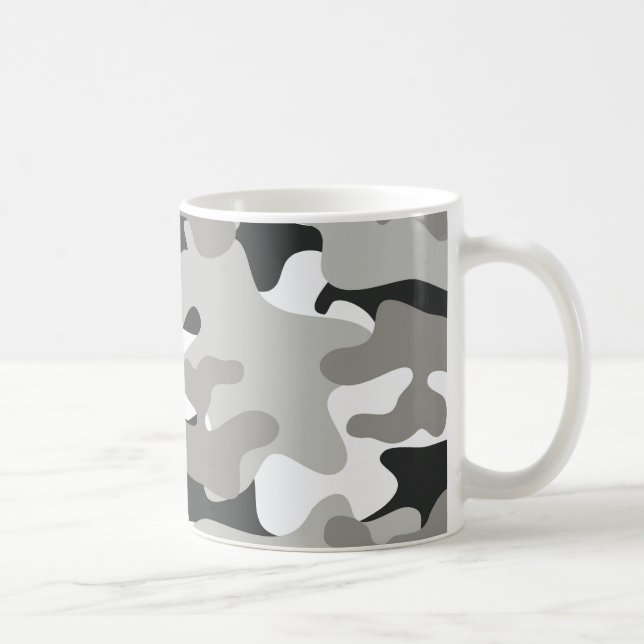 Black and Grey Camo Coffee Mug (Right)