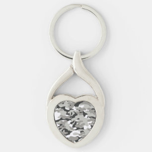 Black and Grey Camo Key Ring