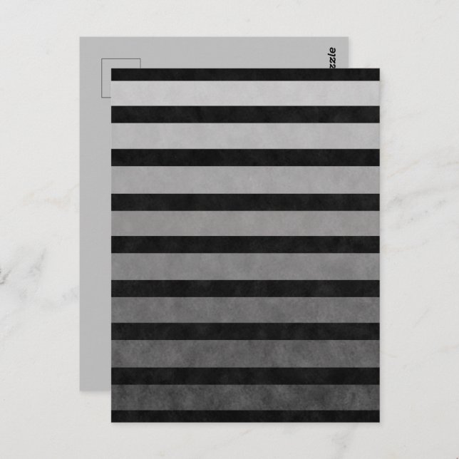 Black And Grey Camouflage Textured Line Stripes  Postcard (Front/Back)