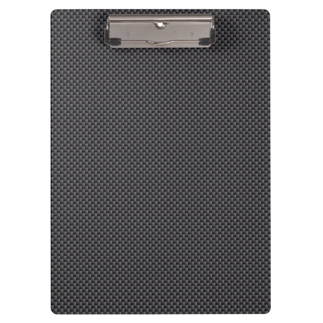 Black and Grey Carbon Fibre Material Clipboard (Front)