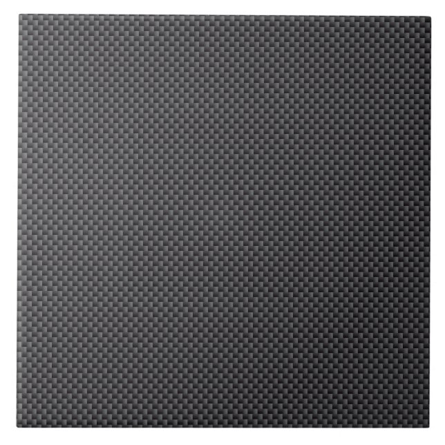 Black and Grey Carbon Fibre Polymer Ceramic Tile (Front)