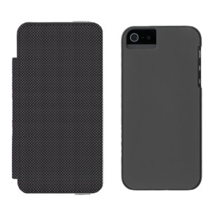 Black and Grey Carbon Fibre Polymer Incipio Watson™ iPhone 5 Wallet Case