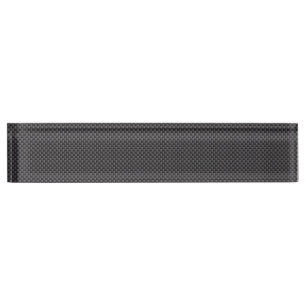 Black and Grey Carbon Fibre Polymer Nameplate