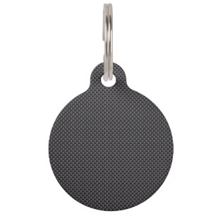 Black and Grey Carbon Fibre Polymer Pet Tag