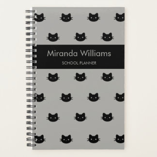 Black And Grey Cat Planner
