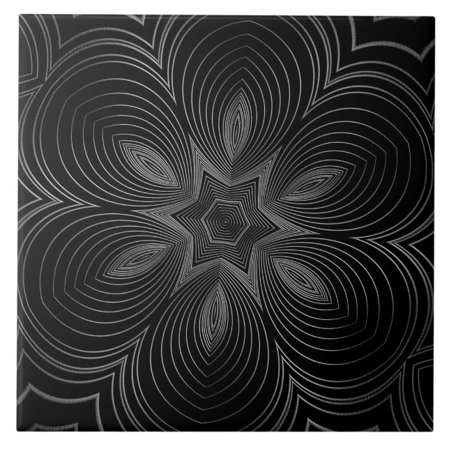 Black and Grey Ceramic Tile (Front)