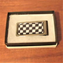 Black and Grey Chequered Artisan Crochet Print