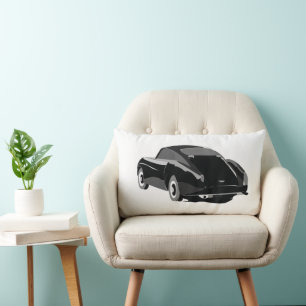 Black and Grey Classic Car Lumbar Cushion