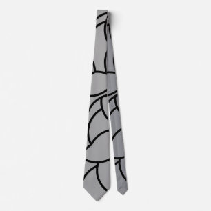 Black and Grey Comingled Abstract Tie