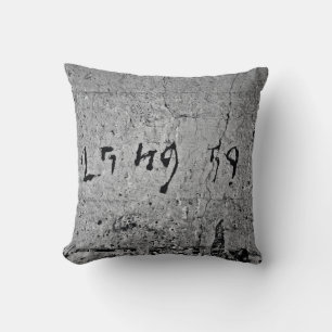 Black and grey concrete surface cushion