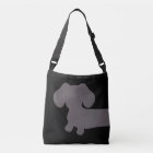 Black and Grey Dachshund Tote Bag
