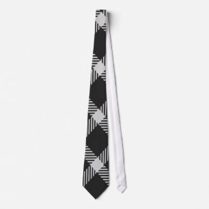 Black and Grey diagonal Striped Tie