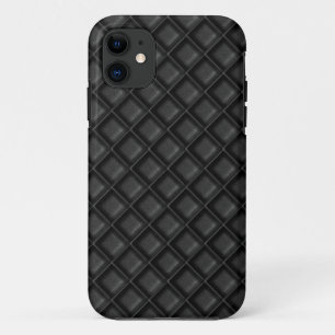Black and Grey Diamond Pattern iPhone 11 Case