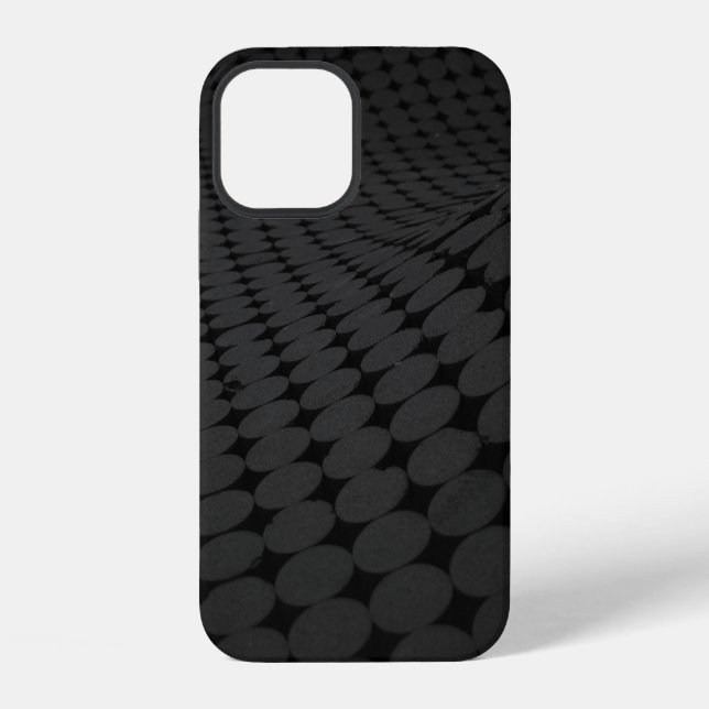 Black and grey dotted surface iPhone case (Back)