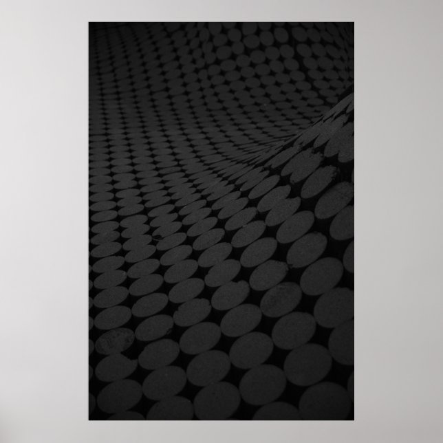 Black and grey dotted surface poster (Front)