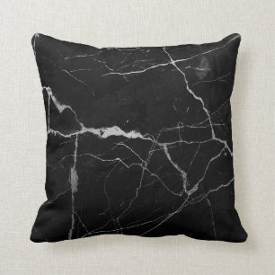 Black and grey faux marble cushion
