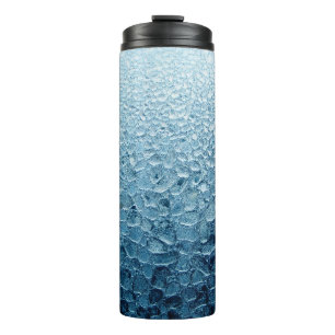 Black and grey floral area rug thermal tumbler