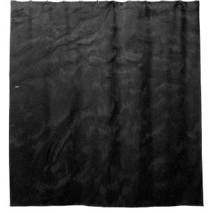 Black and grey floral textile shower curtain