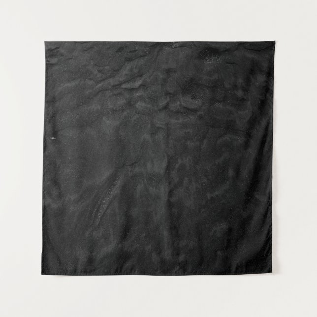 Black and grey floral textile tapestry (Front)